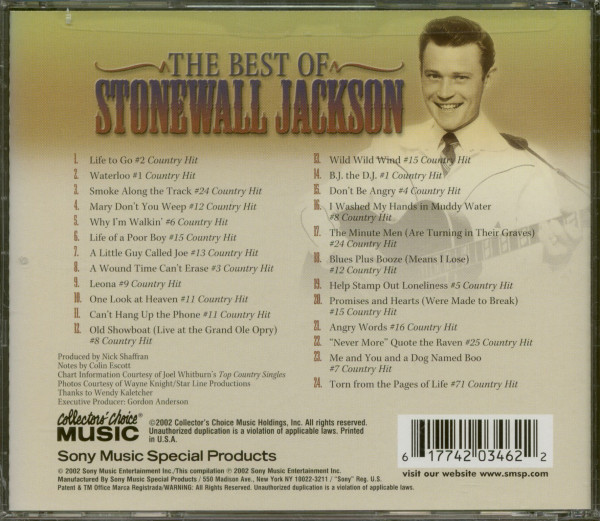 The Best Of Stonewall Jackson (CD)