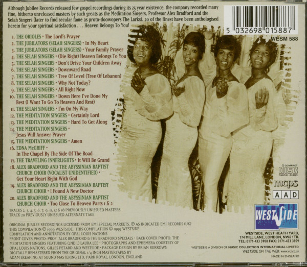 Heaven Belongs To You - The Best Of Jubilee Gospel (CD)