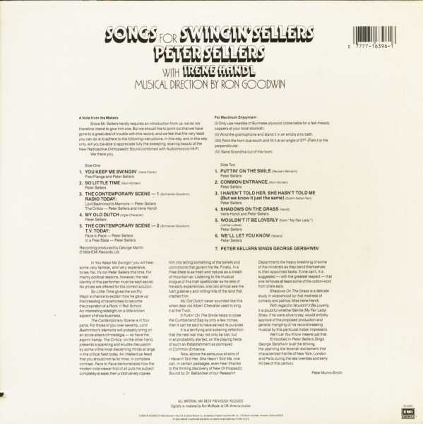Songs For Swingin' Sellers (LP, Cut-Out)