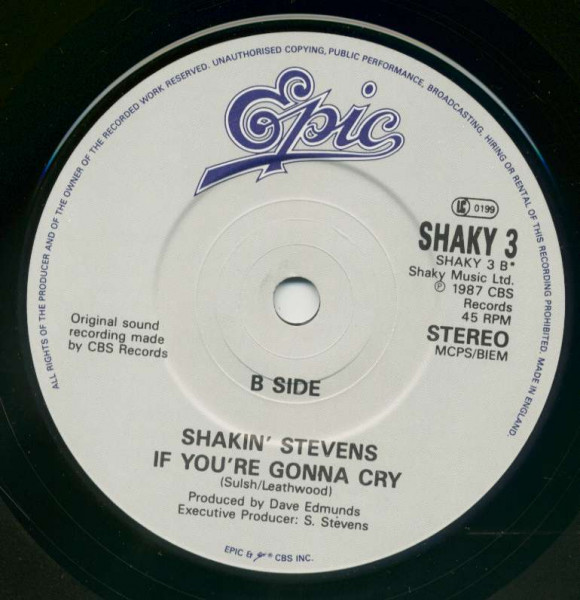 A Little Boogie Woogie - If You're Gonna Cry (PS, SC, 45rpm)