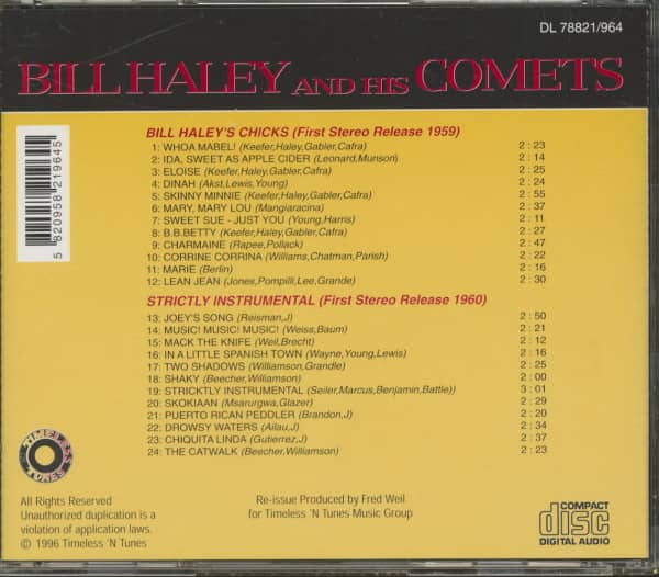 Bill Haley's Chicks - Strictly Instrumental (CD)