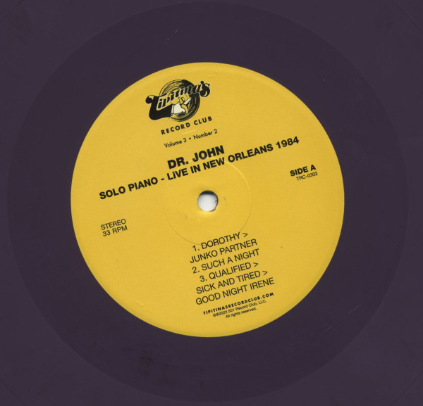 Solo Piano Live in New Orleans 1984 (LP, 180g colored Vinyl)
