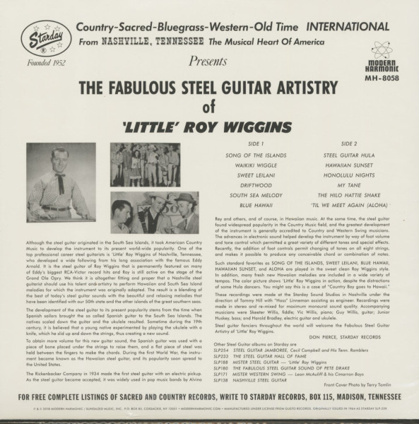 The Fabulous Guitar Artistry Of "Little" Roy Wiggins (LP)