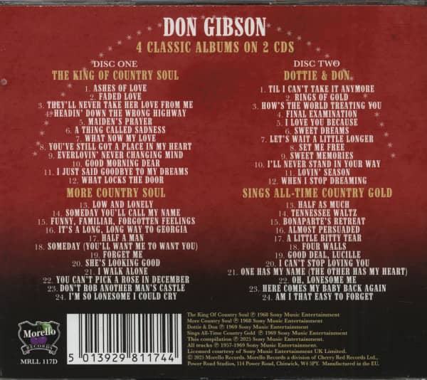 The King Of Country Soul - More Country Soul - Dottie & Don - Sings All-Time Country Gold (2-CD)