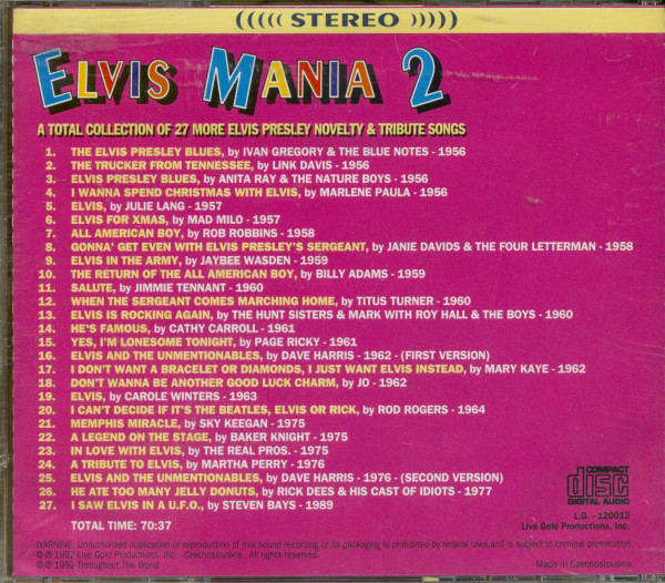 Elvis Mania 2 (CD)