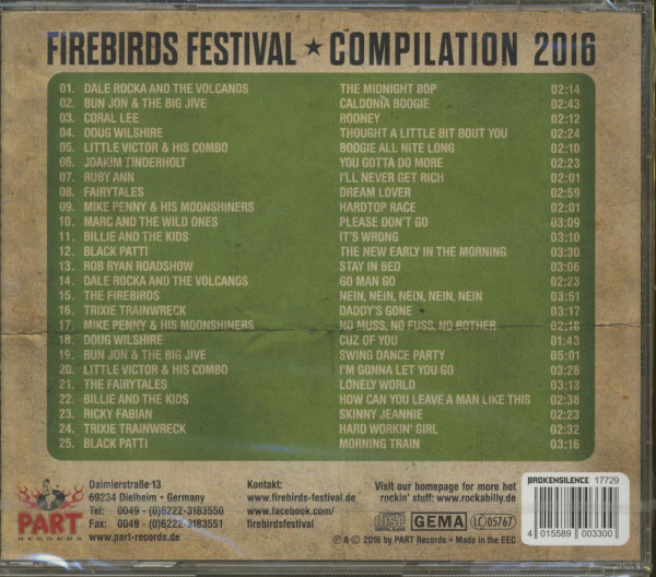 Firebirds Festival Compilation - 2016 (CD)