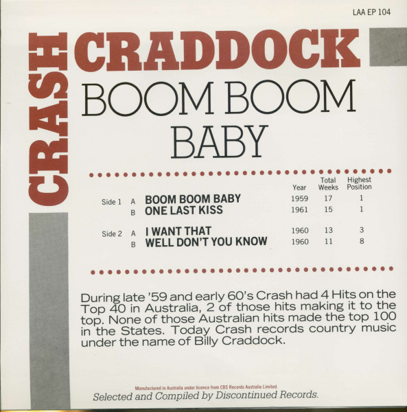 Boom Boom Baby (7inch, 45rpm, SC, PS, EP)