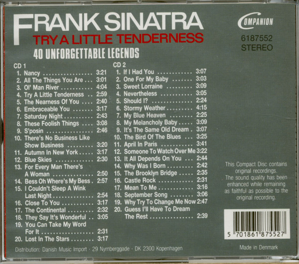 Try A Little Tenderness - 40 Unforgettable Legends (2-CD)