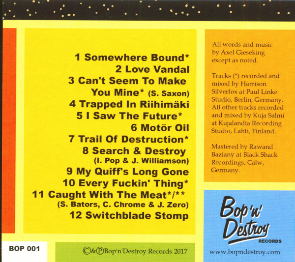 Bop'n'Destroy (CD)
