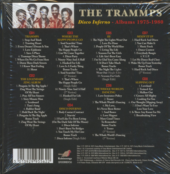 Burn Baby Burn - Disco Inferno - The Trammps Albums 1975-1980 (8-CD Box)