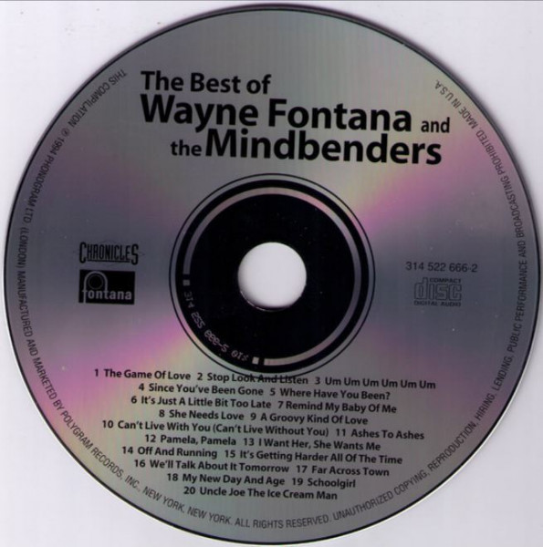 The Best Of Wayne Fontana And The Mindbenders (CD, Cut-Out)