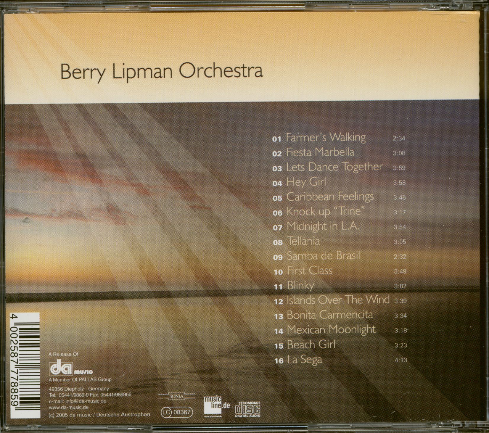 Berry Lipman Orchestra CD Easy Listening Vol.3 (CD) Bear Family Records