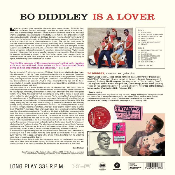 Bo Diddley Is A Lover (LP, 180g Vinyl, Ltd.)