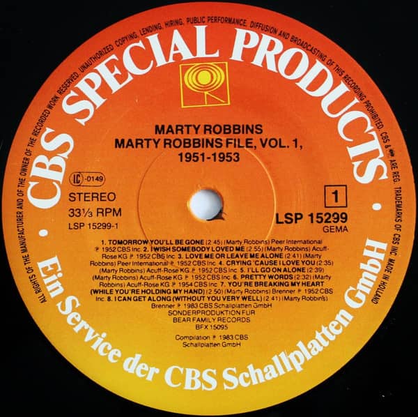 The Marty Robbins Files - Vol.1 (LP)