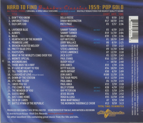 1959 Pop Gold (CD)