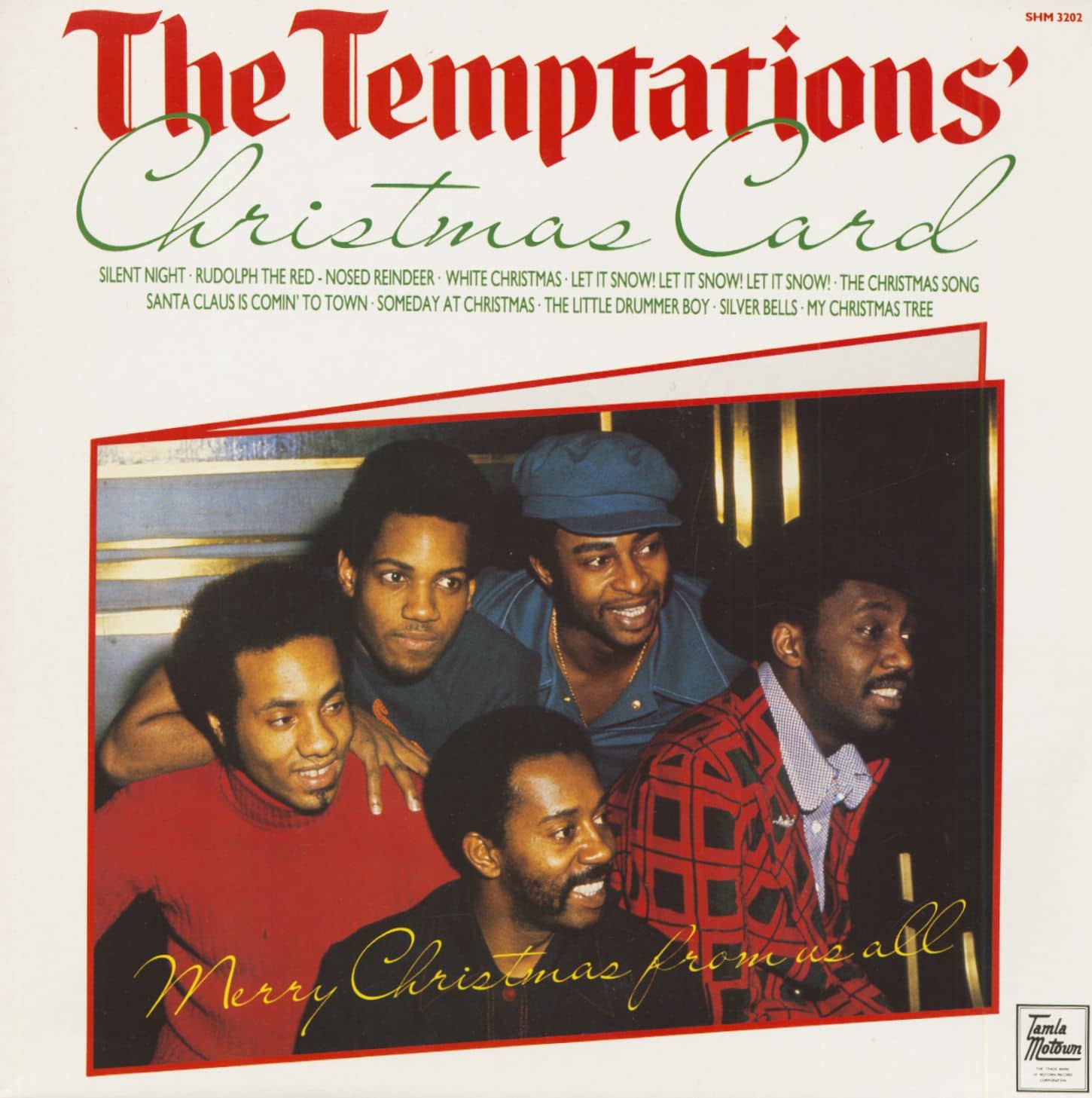 The Temptations LP Christmas Card (LP) Bear Family Records Temp Tations Christmas