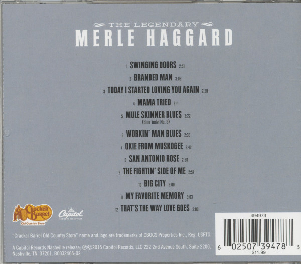 The Legendary Merle Haggard (CD)