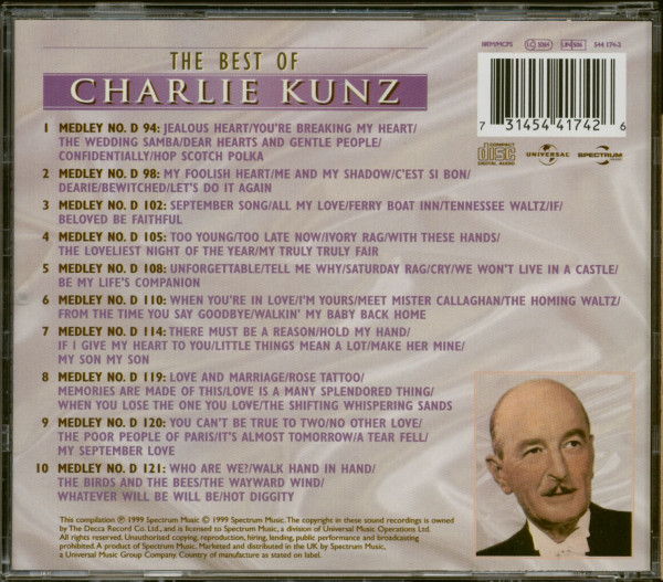 The Best Of Charlie Kunz (CD)