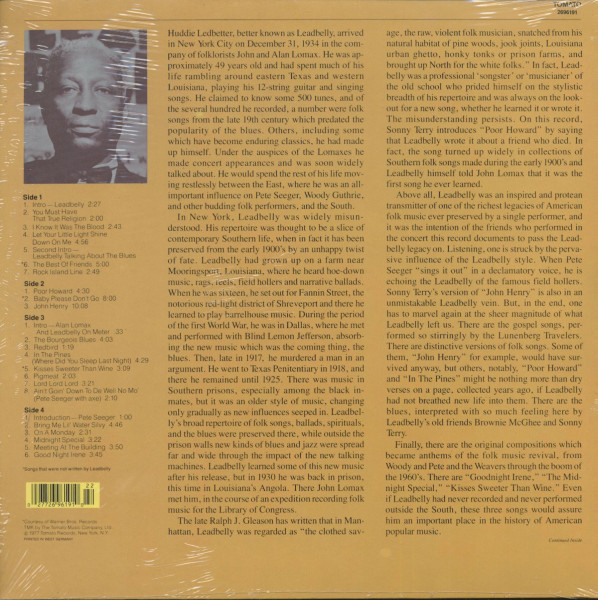 A Tribute To Leadbelly (2-LP)