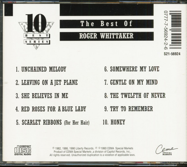 The Best Of Roger Whittaker (CD)