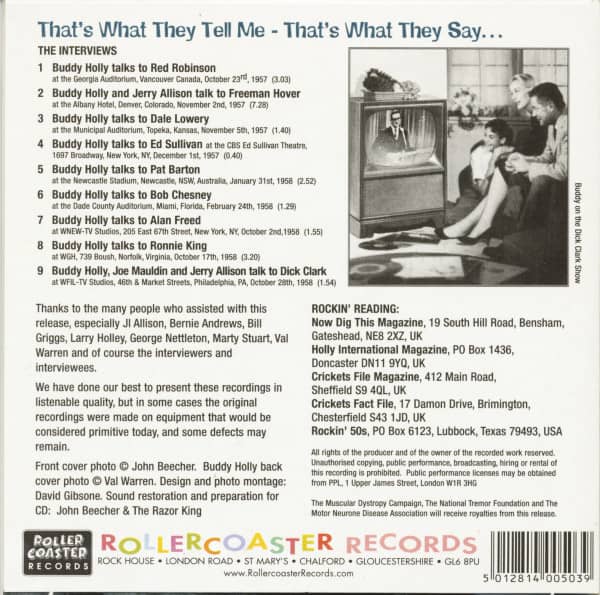 That's What They Tell Me - Interviews (CD)