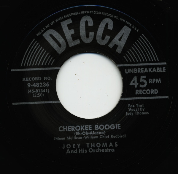 Cherokee Boogie (Eh-Oh-Aleena) - Barefoot Susie (7inch, 45rpm)