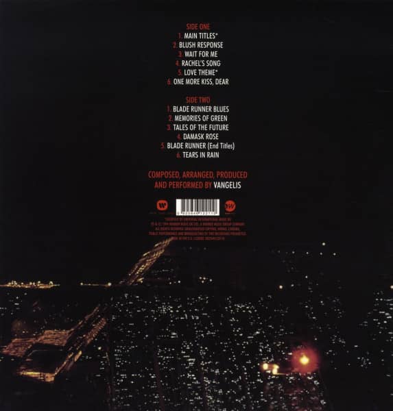 Blade Runner (LP, 180g Vinyl, Gatefold Cover)
