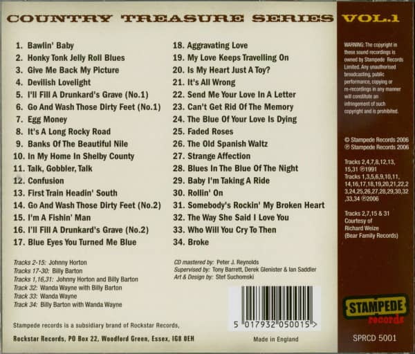Country Treasure Series Vol.1 (CD)