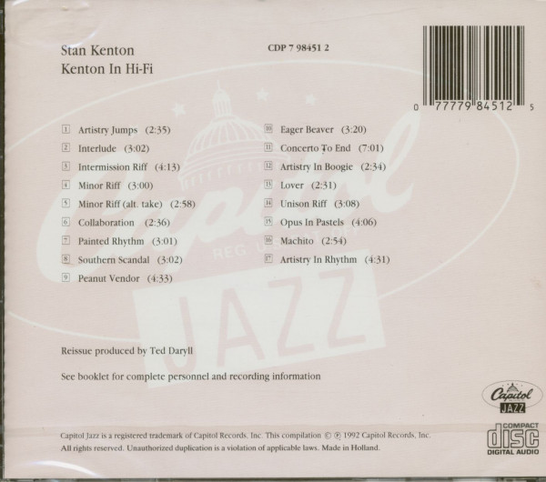 Kenton In Hi-Fi (CD)