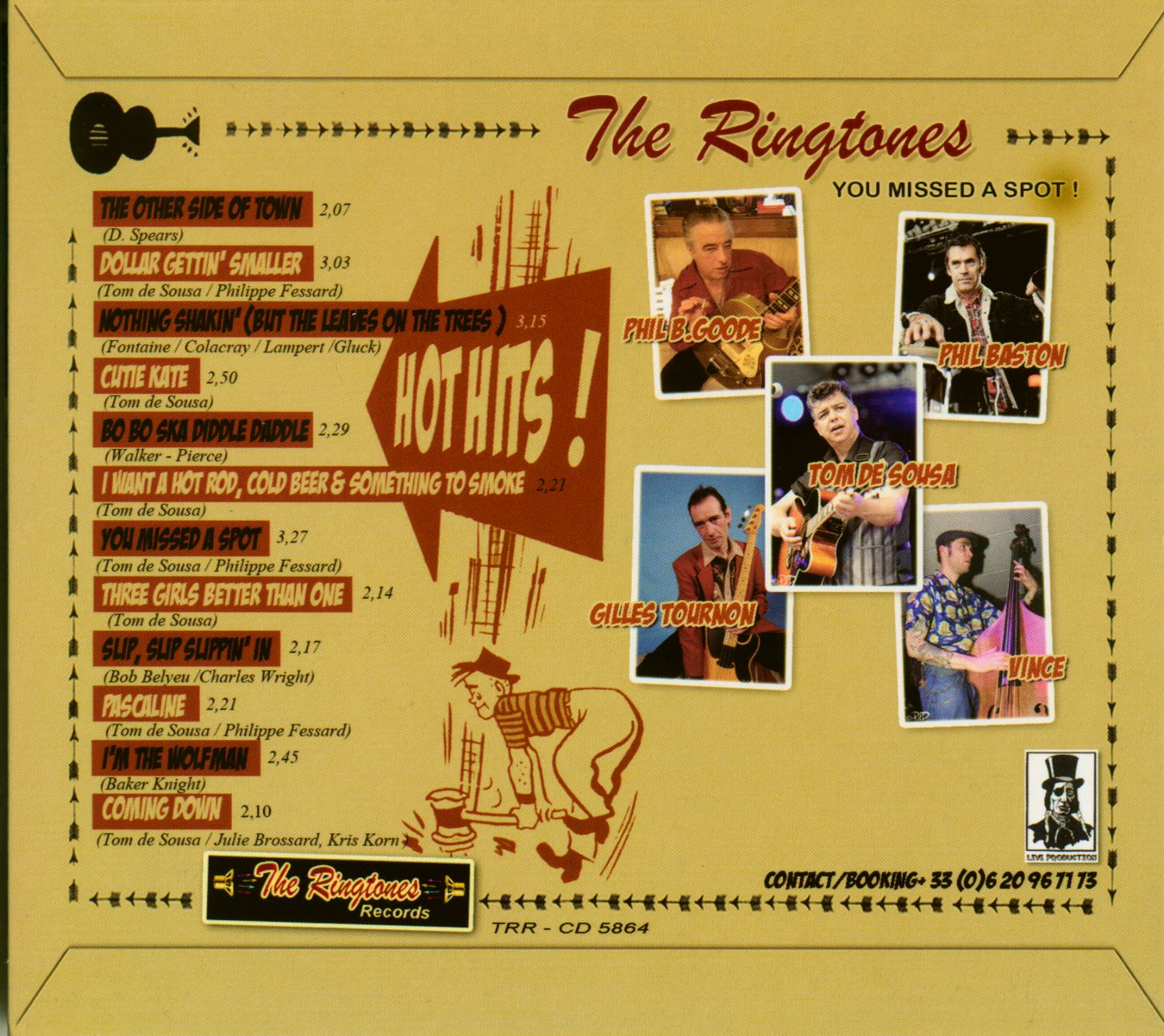 The Rigtons The Ringtones CD: You Missed A Spot (CD) - Bear Family Records