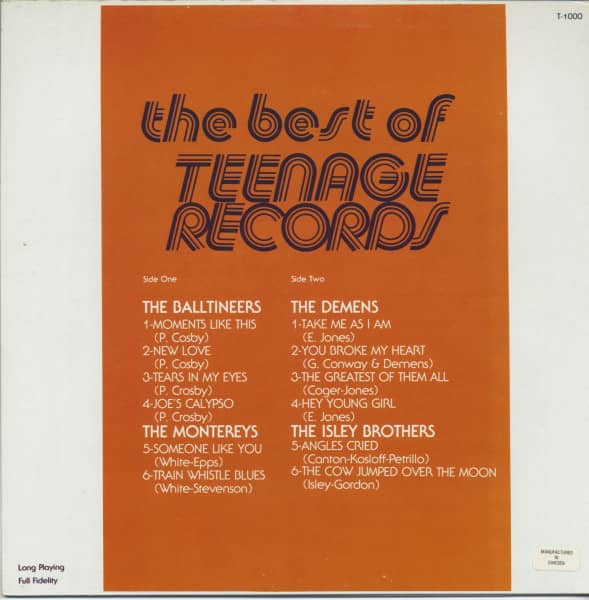 The Best Of Teenage Records (LP)