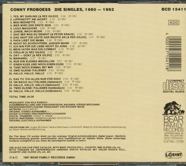 Vol.2, Die Singles 1960-62 (CD)