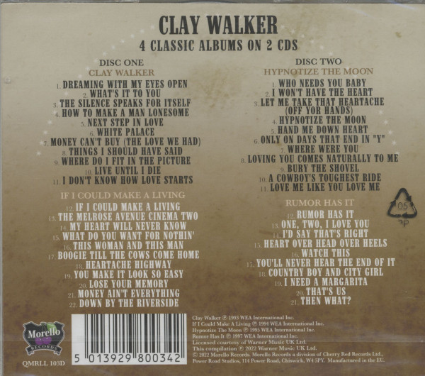 Clay Walker - If I Could Make A Living - Hypnotise The Moon - Rumor Has It (2-CD)
