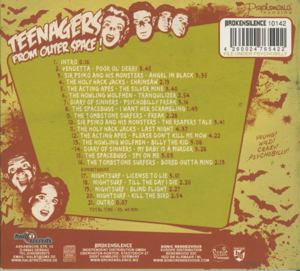 Teenagers From Outer Space! (CD Digipak)