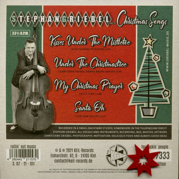 Sings Christmas Songs (CD+7inch EP, 45rpm, SC, Ltd.)