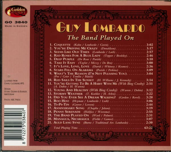 The Band Played On (CD)