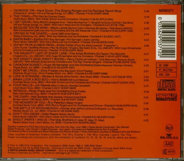 American Dreams - The Best Of The 50s - Vol. 2 (CD)